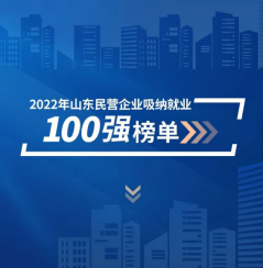 喜報丨碧桂園滿國集團入選2022年山東民營企業吸納就業100強榜單